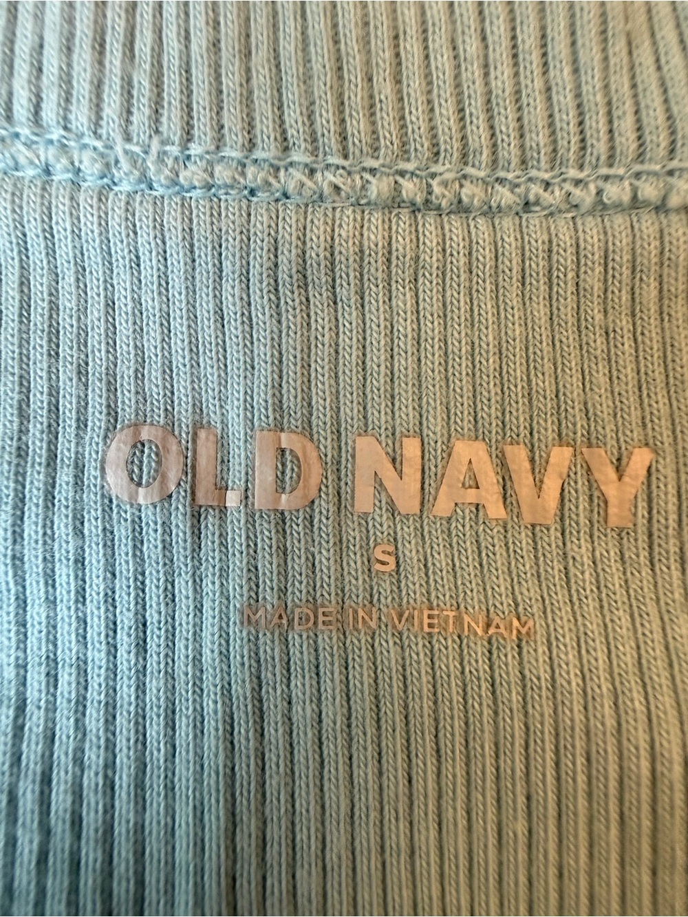 Old Navy Light Blue Ribbed Tank Top - Picture 2 of 3